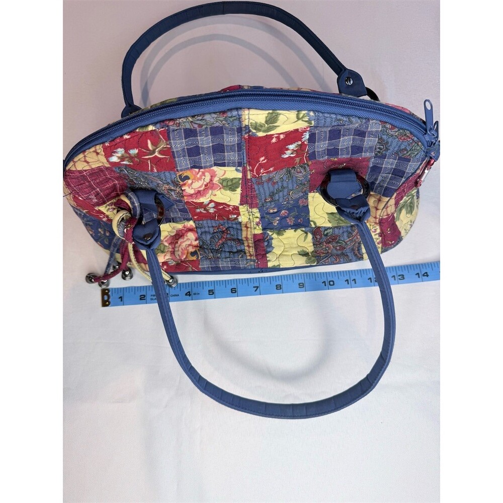 Donna Sharp Quilted Patchwork Dome Satchel Should… - image 4